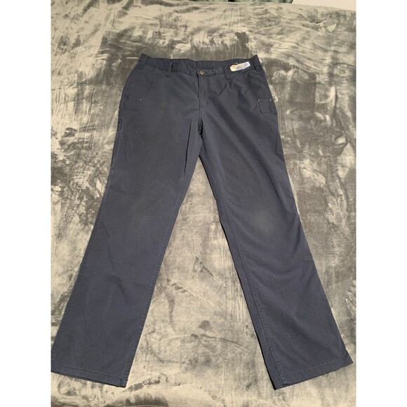 Carhartt‎ Pants Mens 36x32 Navy Blue Rugged Flex Rip Stop 74533-20 Relaxed Flaw - Picture 1 of 16